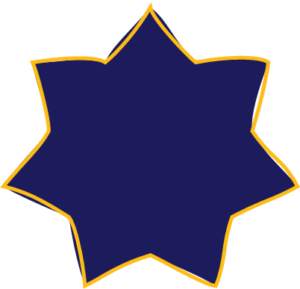blue star with outline