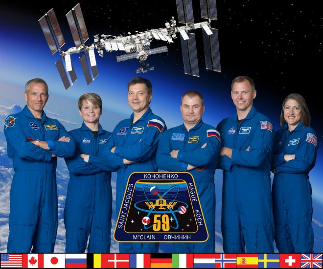 Expedition 59 crew members 