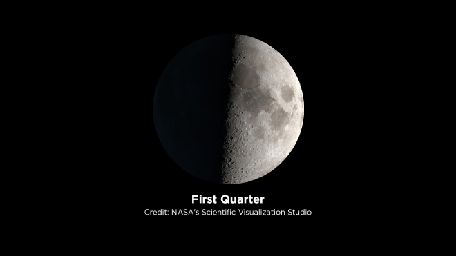 First quarter moon