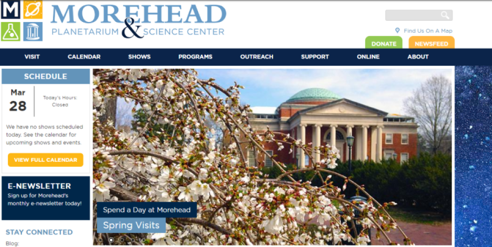 2015 Morehead homepage