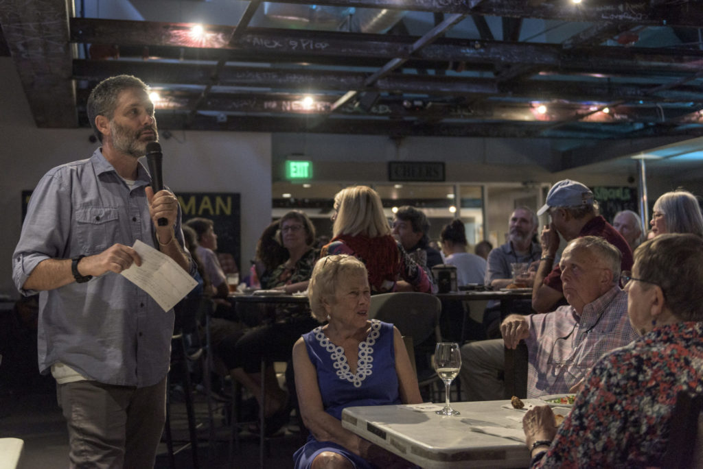 Jonathan Frederick at a 2019 Carolina Science Cafe event