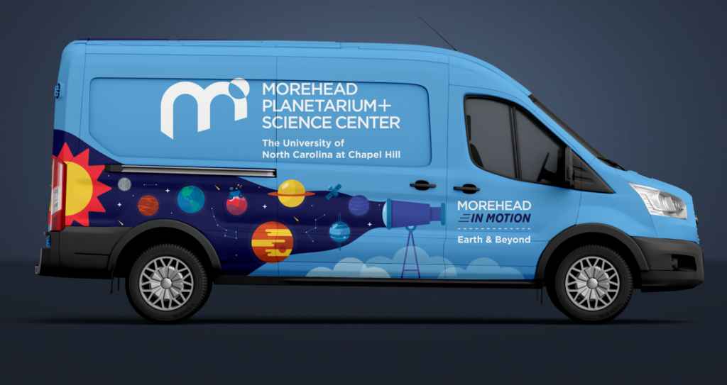 Morehead In Motion: Earth & Beyond mobile lab van mock up